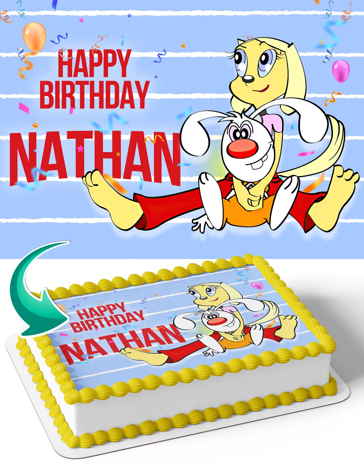 Brandy and mr Whiskers Edible Cake Topper
