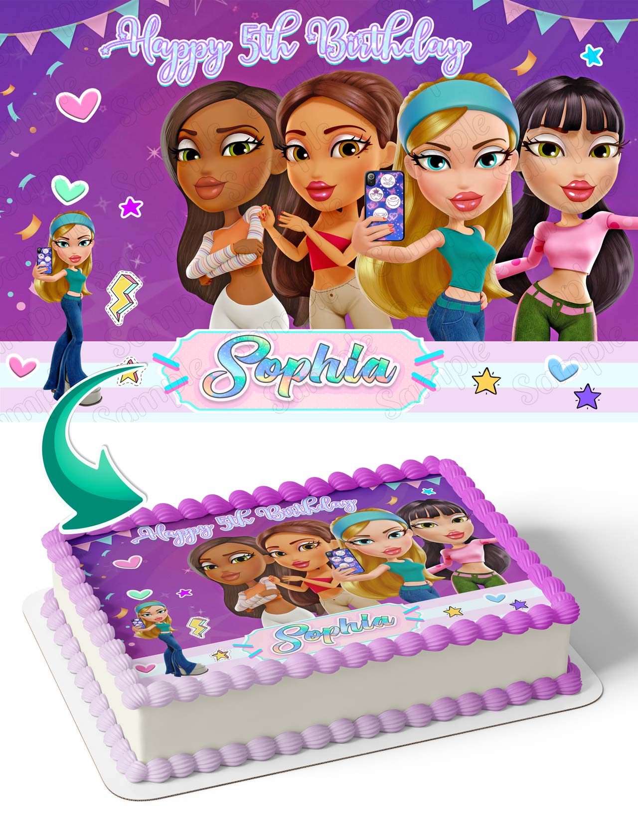 Bratz Flaunt your fashion Edible Cake Topper