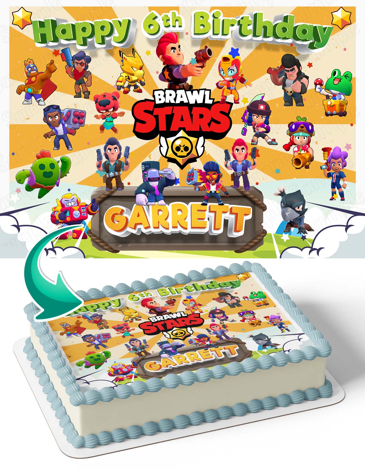BRAWL STARS Edible Cake Topper