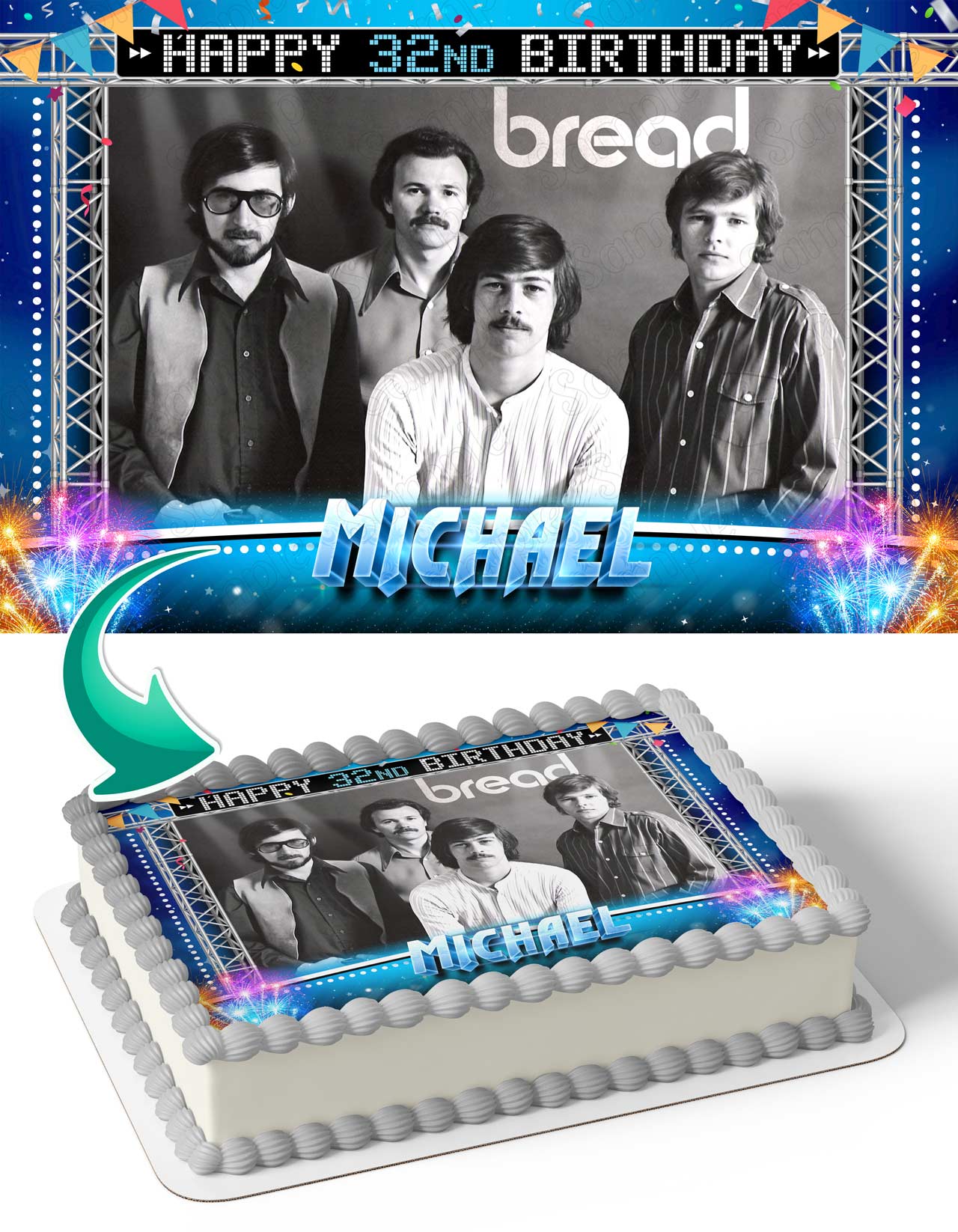 Bread Band Edible Cake Topper