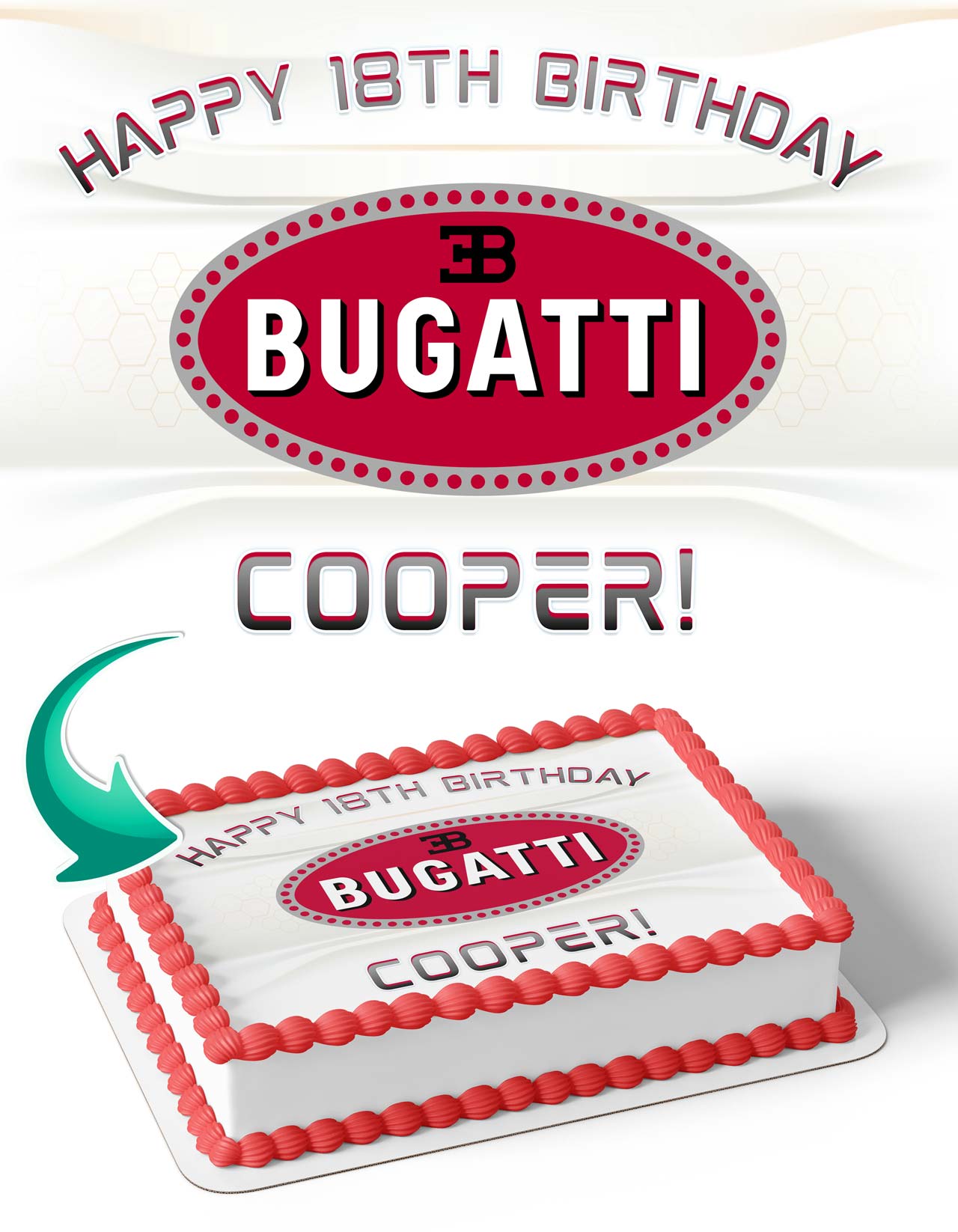 Bugatti Edible Edible Cake Topper