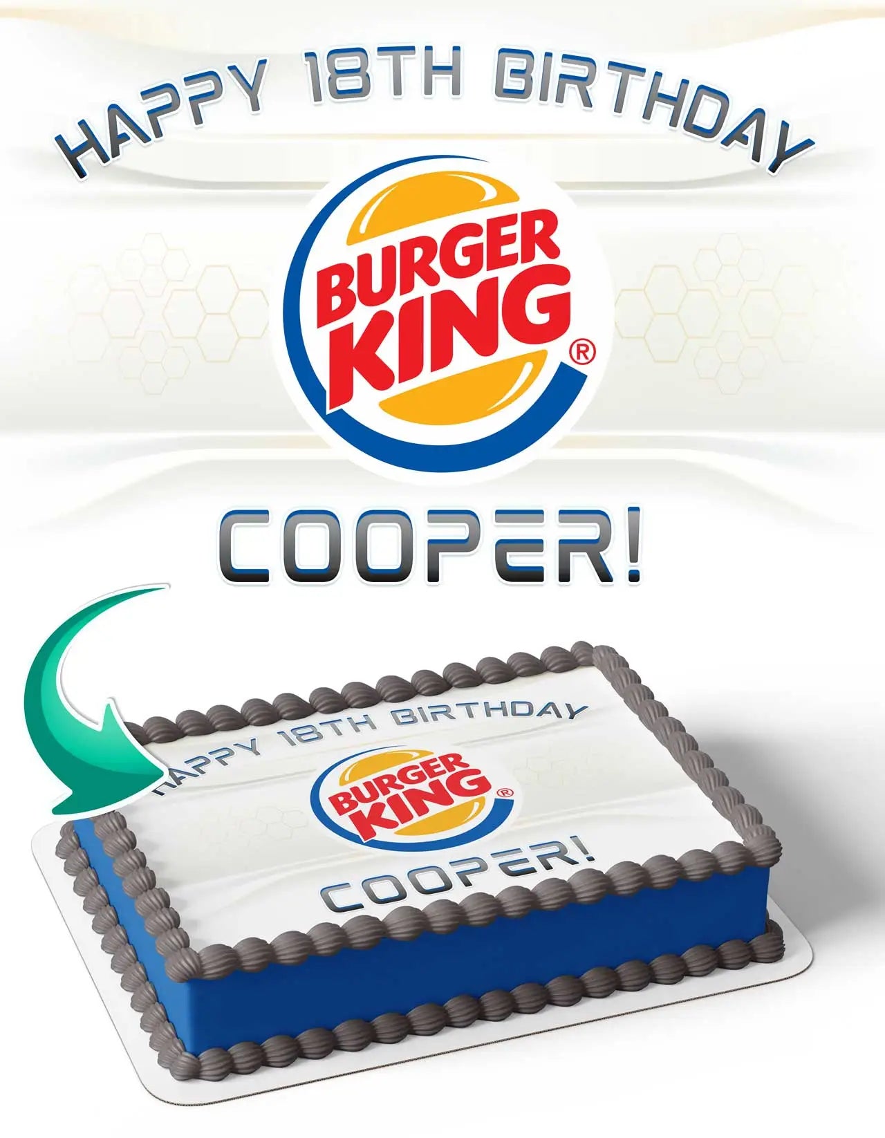 Burger king Edible Cake Topper