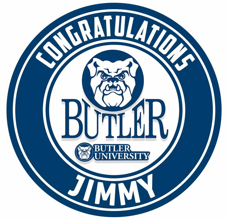 Butler University Round – Icing Sheet Birthday - Personalized Edible Cake Topper | Custom Icing Sheet | Birthday Cake Decoration | Photo Cake Image