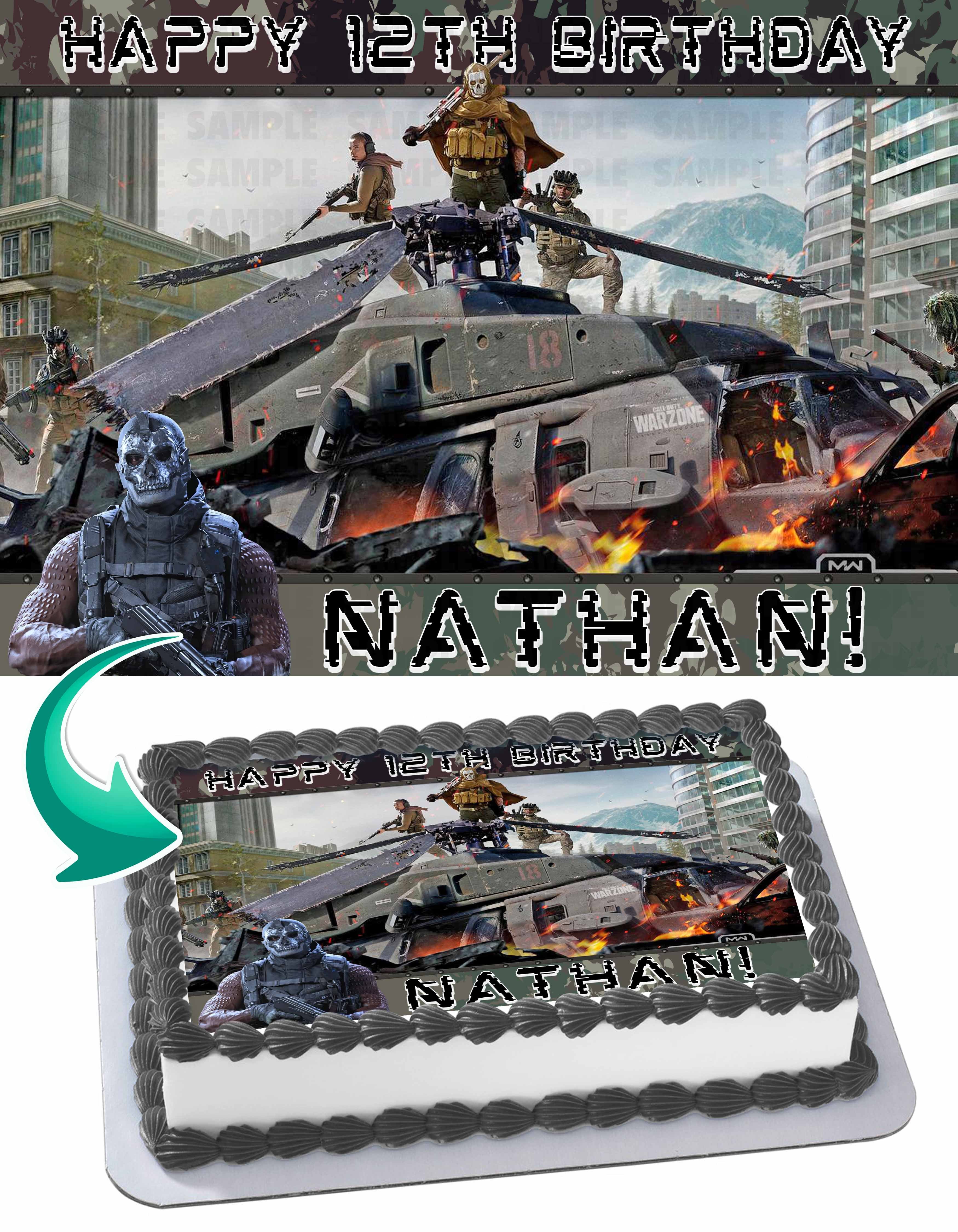 Call Duty Warzone of Edible Cake Topper