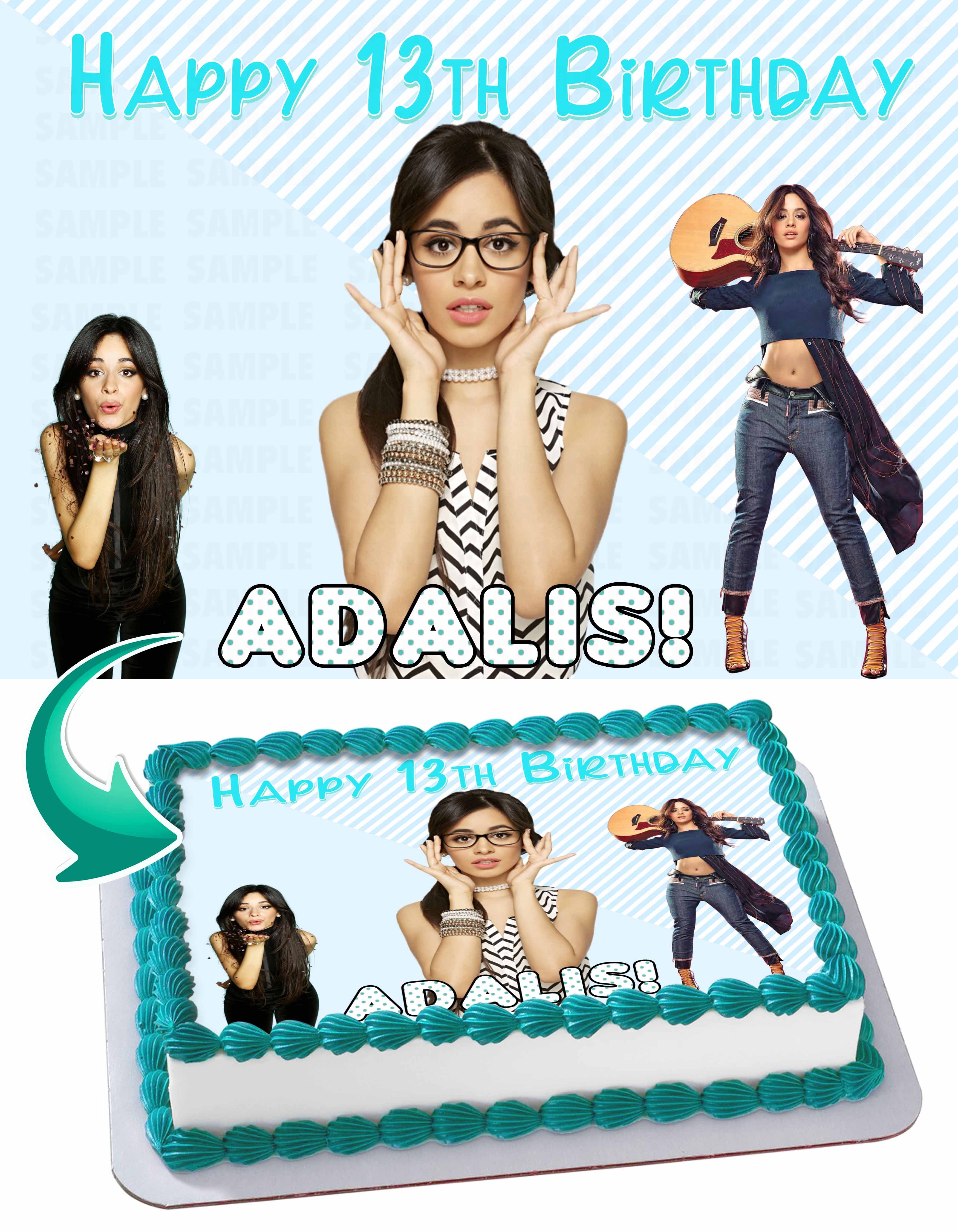 Camila Cabello Edible Cake Topper