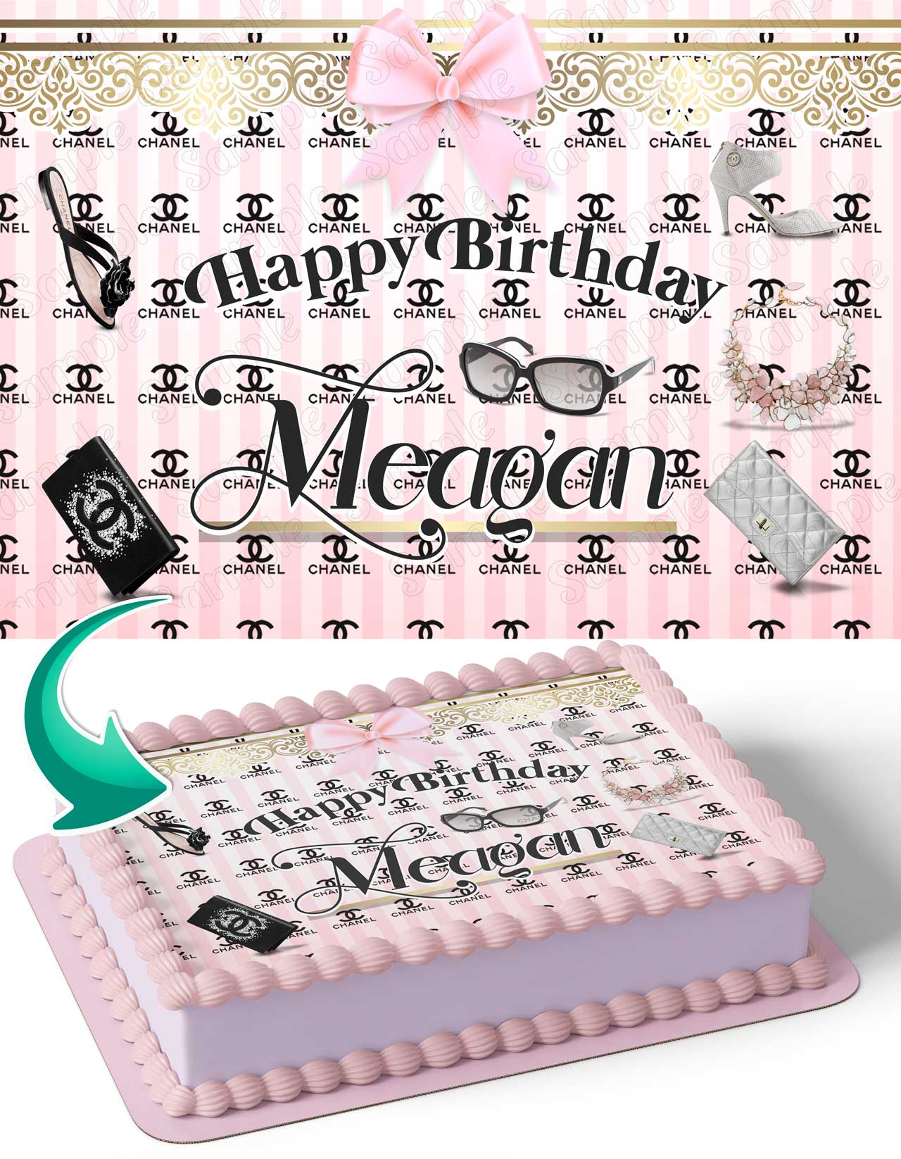 Chanel Fashion WM Edible Cake Topper
