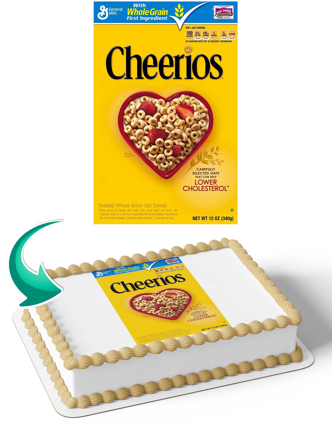 Cheerios Cereal Cake Deco Wrap Edible Cake Topper