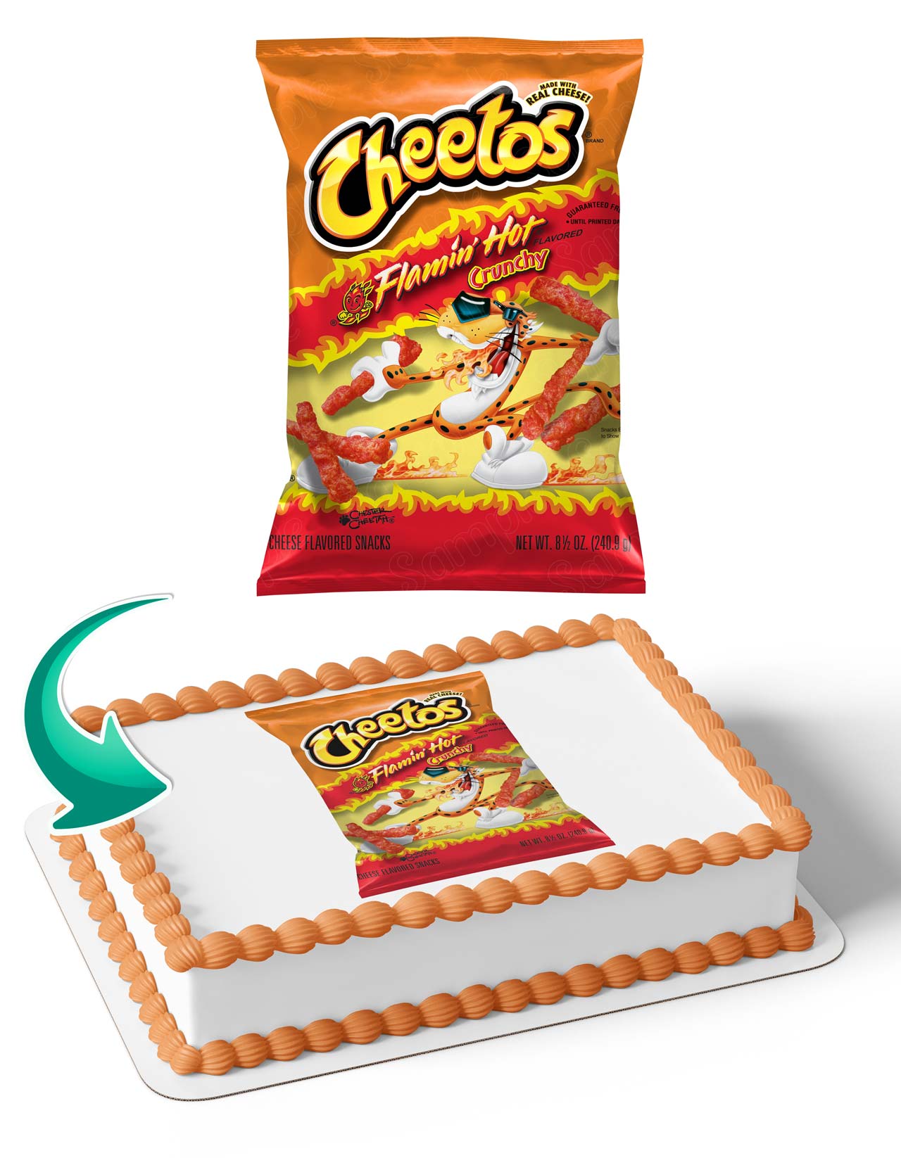 CHEETOS FLAMIN HOT Cake Deco Wrap Edible Cake Topper
