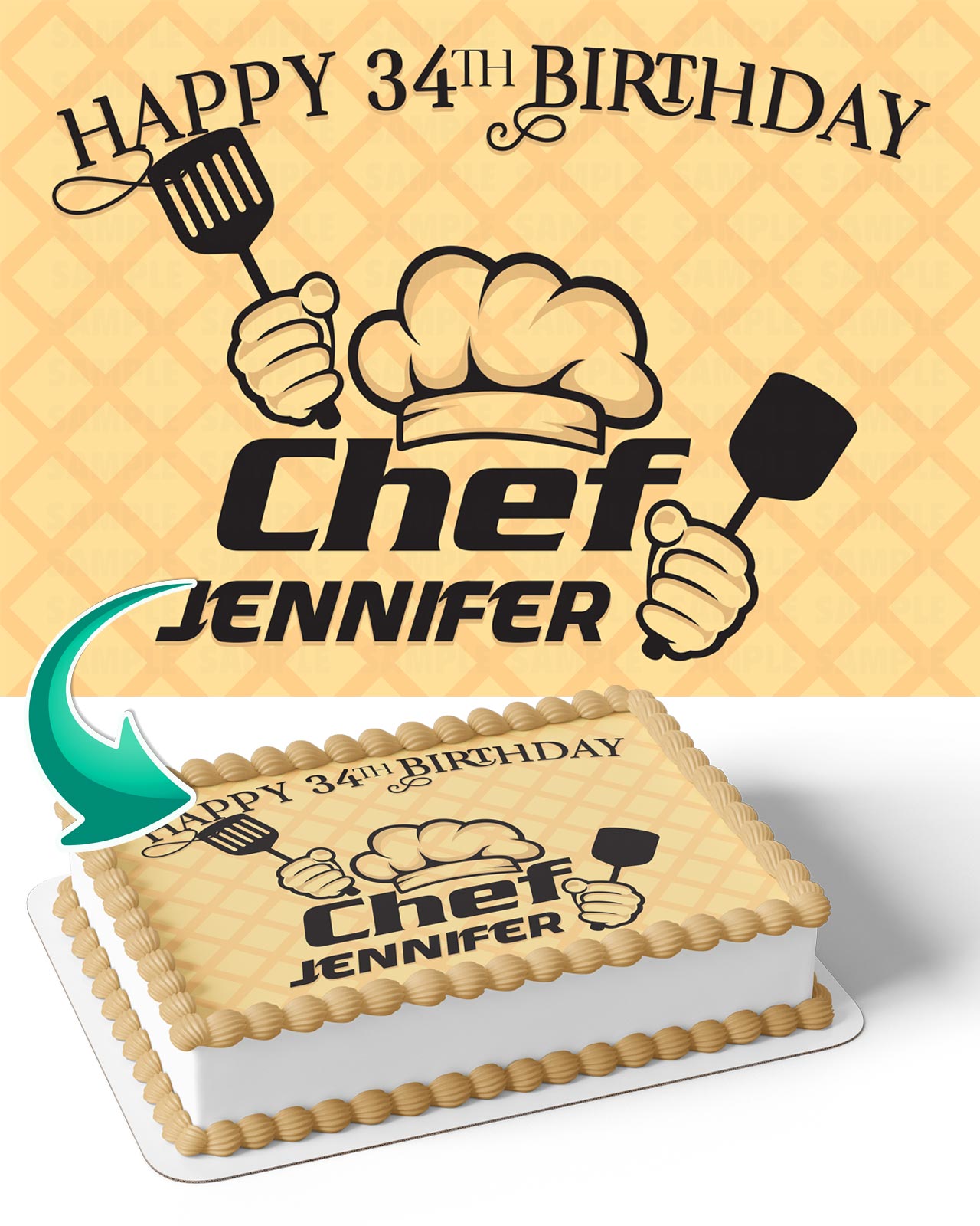 Chef Edible Edible Cake Topper