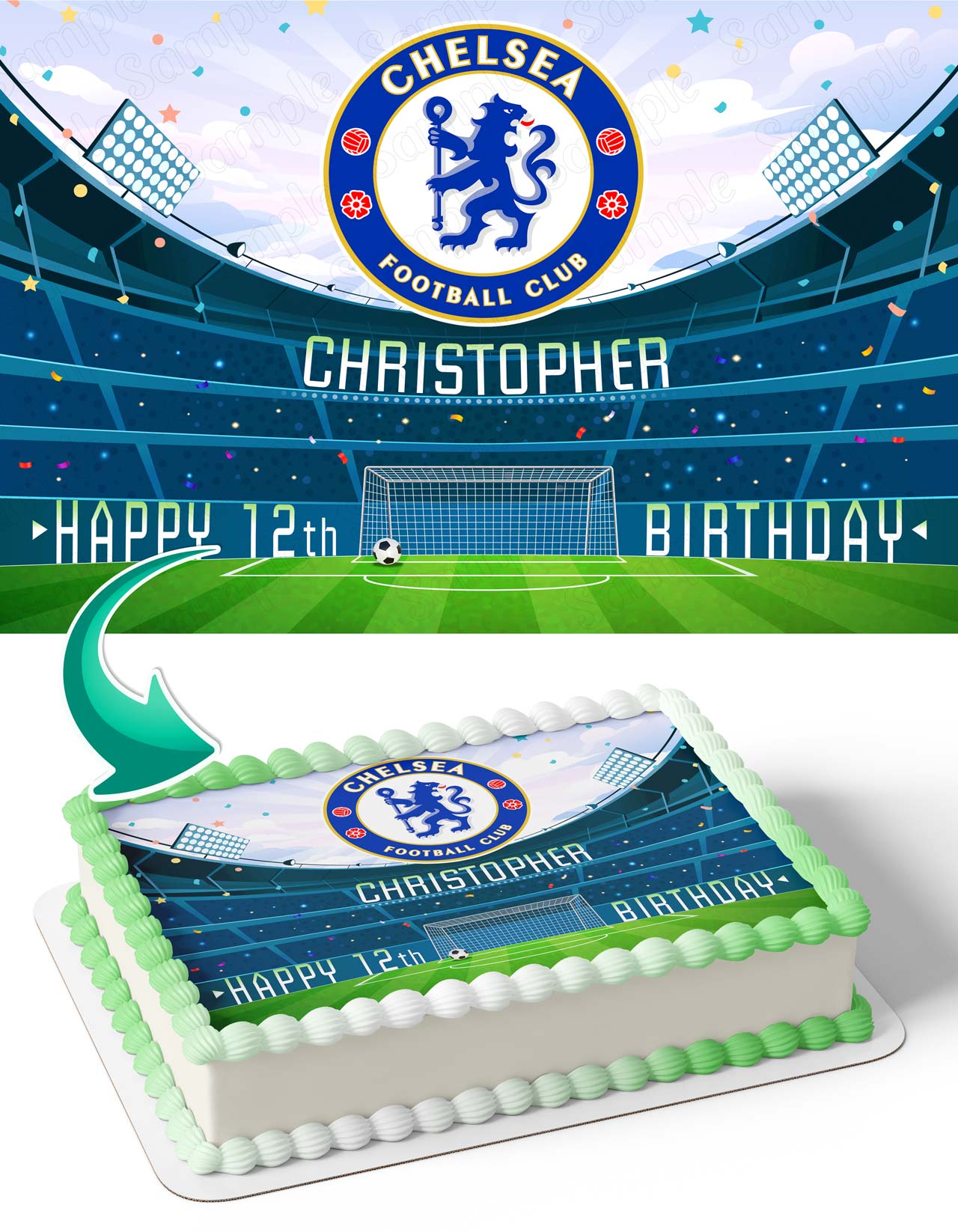 Chelsea FC Edible Cake Topper