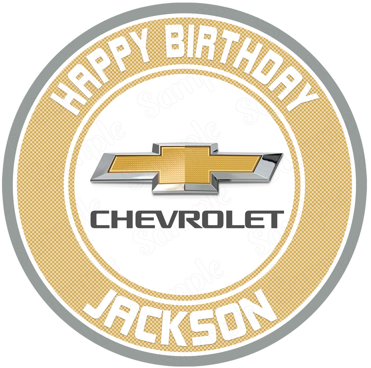 American For Fans Cars CGH Round – Icing Sheet Birthday - Personalized Edible Cake Topper | Custom Icing Sheet | Birthday Cake Decoration