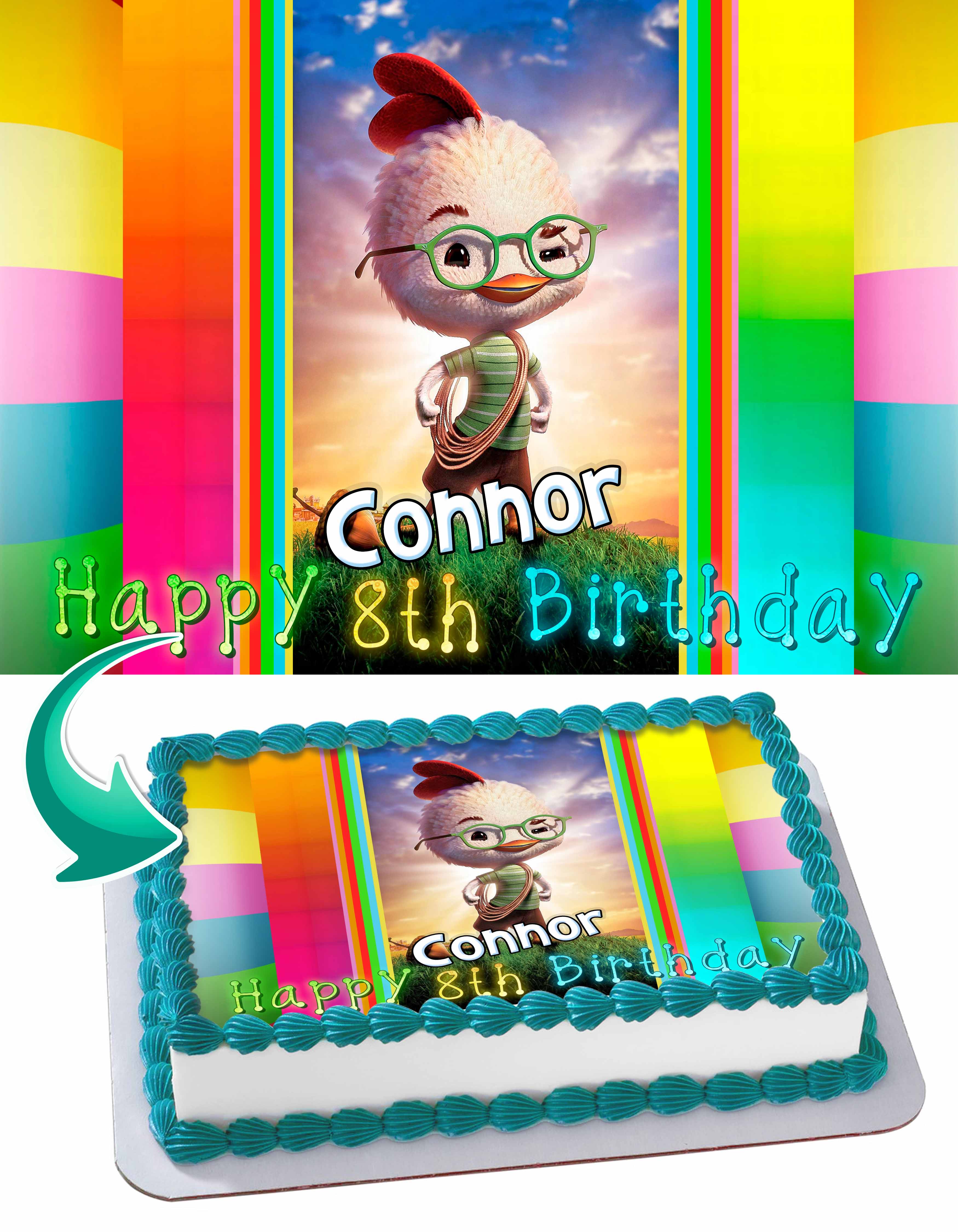 Chicken Little Edible Cake Topper