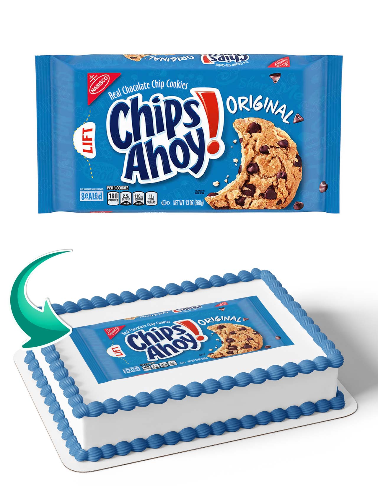 Chips Ahoy CakeDeco Wrap Edible Cake Topper