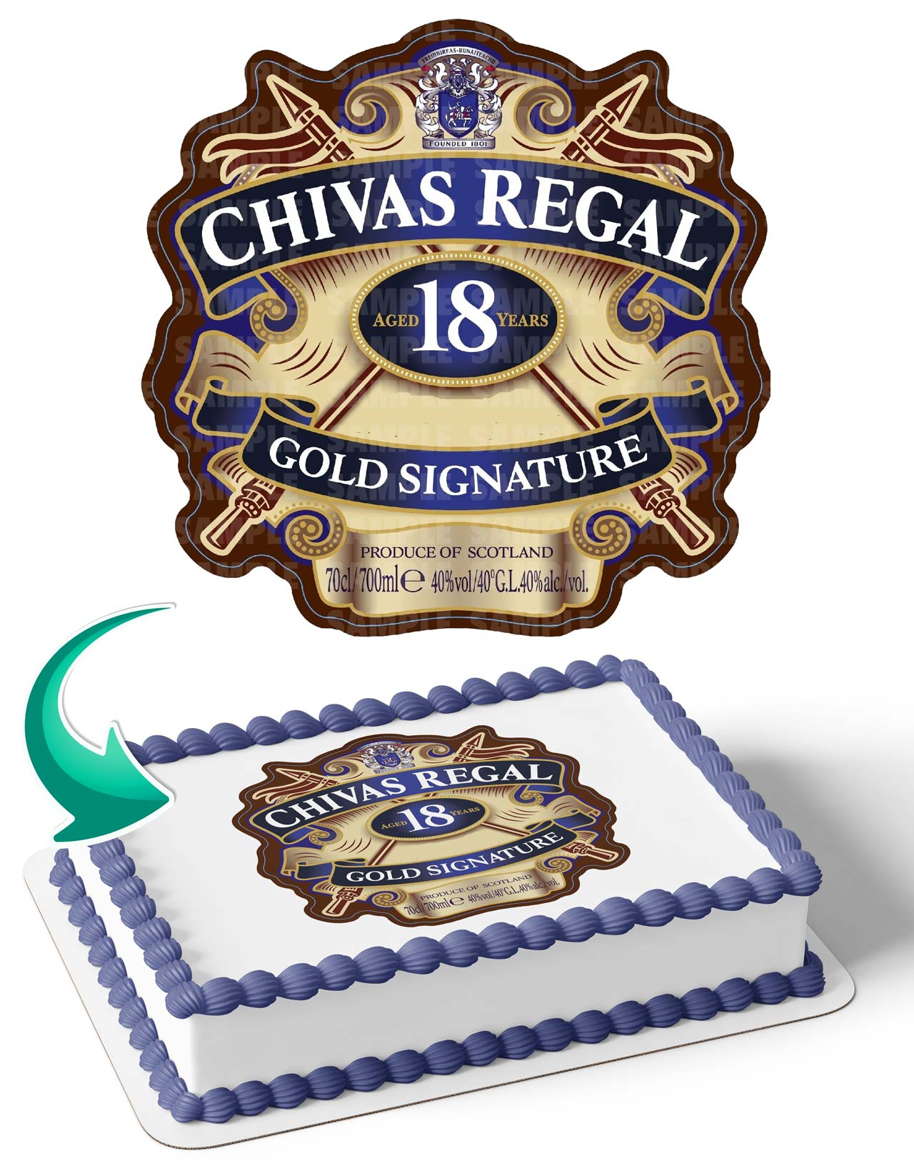 Chivas Regal Edible Cake Topper