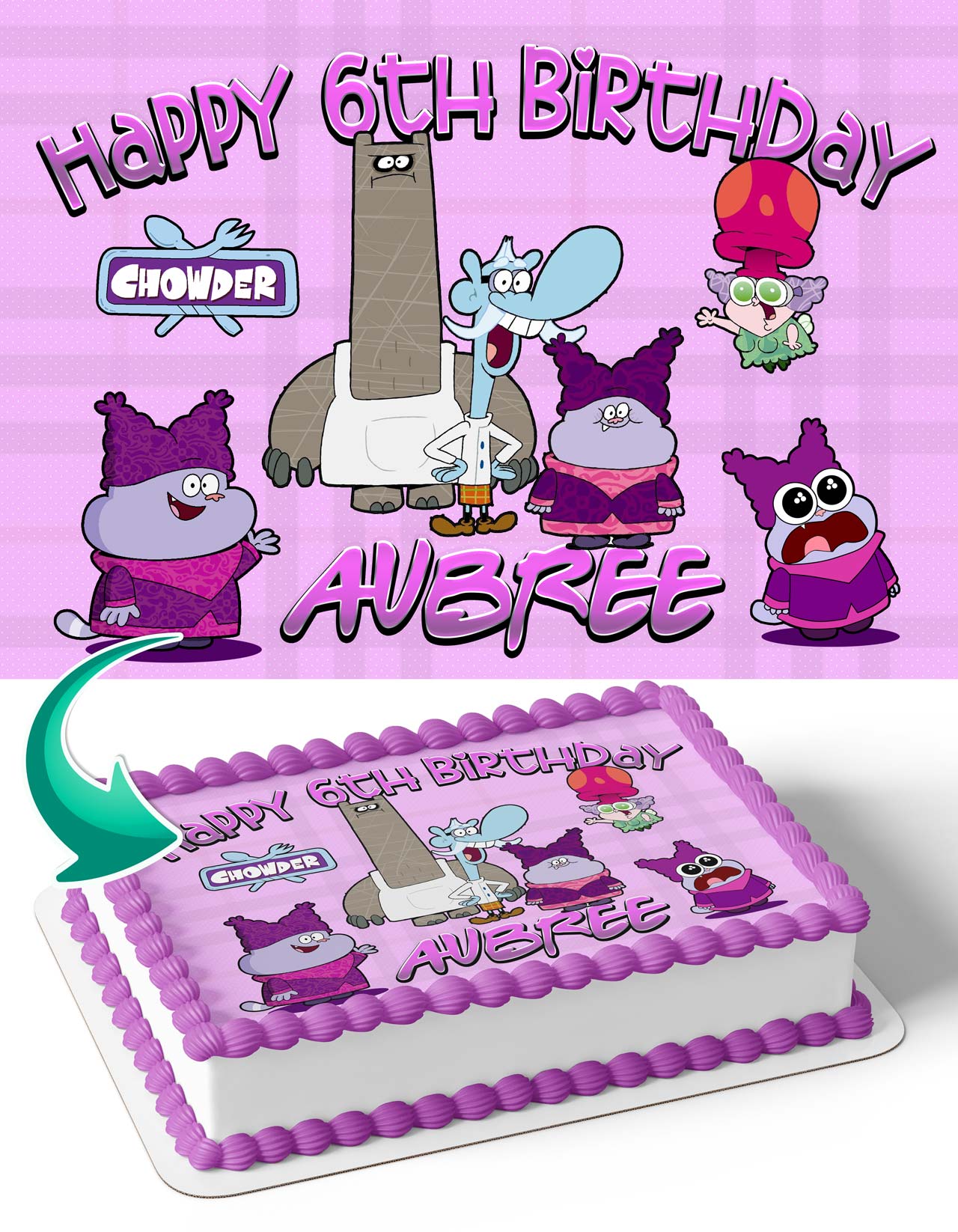 Chowder Show Edible Cake Topper