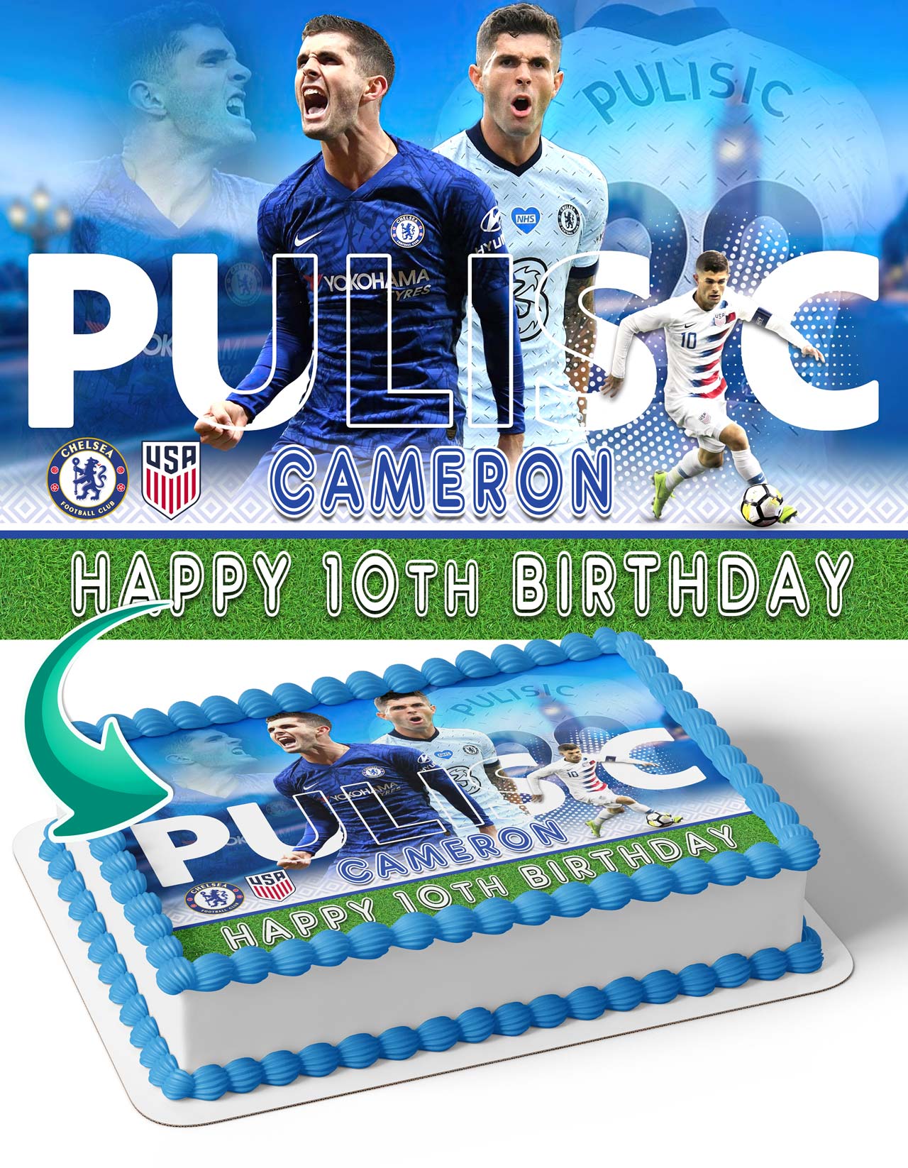 Christian Pulisic Edible Cake Topper