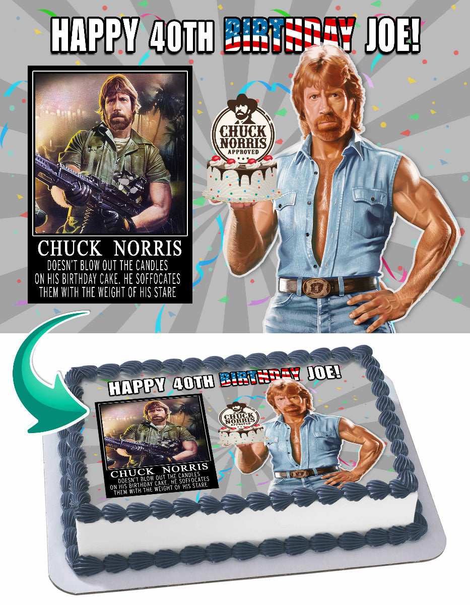 Chuck Norris Edible Cake Topper