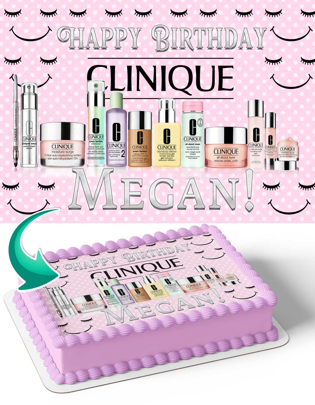 Clinique Makeup Edible Cake Topper