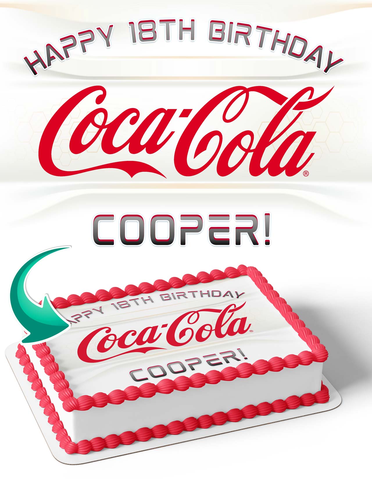 Coca Cola Edible Cake Topper