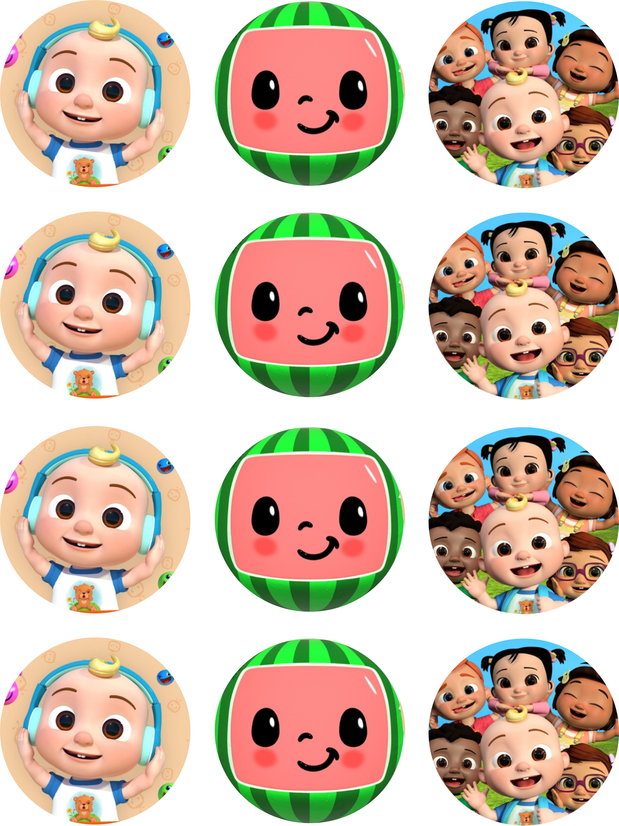 WaterMelon Edible Cupcake Toppers – Round Icing Sheet Birthday Pa - Edible Cake Topper | Icing Sheet | Birthday Cake Decoration