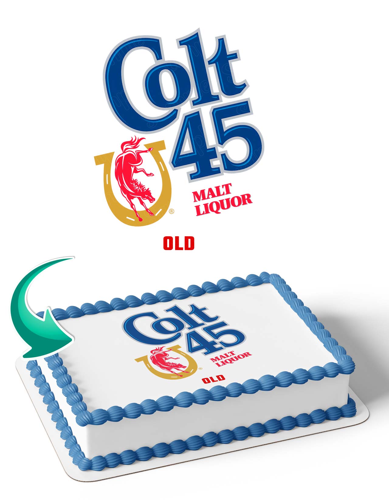 Colt 45 Beer Edible Cake Topper
