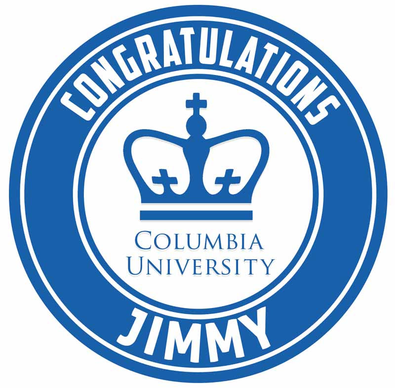 Columbia University Round – Icing Sheet Birthday - Personalized Edible Cake Topper | Custom Icing Sheet | Birthday Cake Decoration