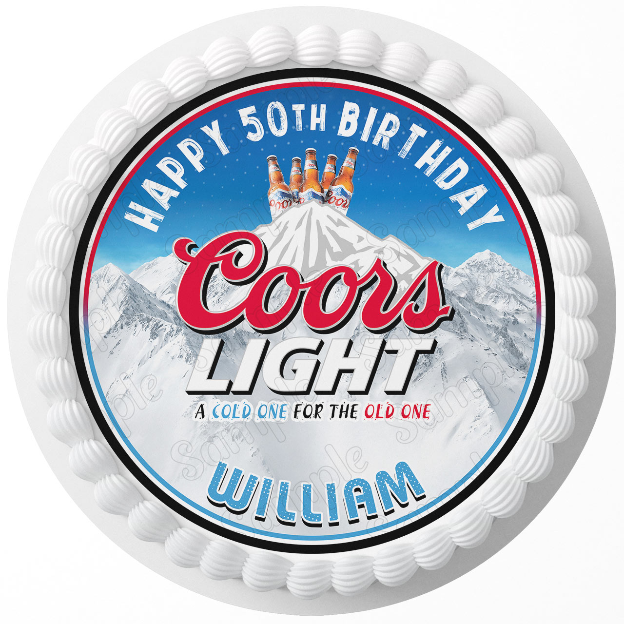 Beer Lovers Fan CGH Round – Icing Sheet Birthday - Personalized Edible Cake Topper | Custom Icing Sheet | Birthday Cake Decoration