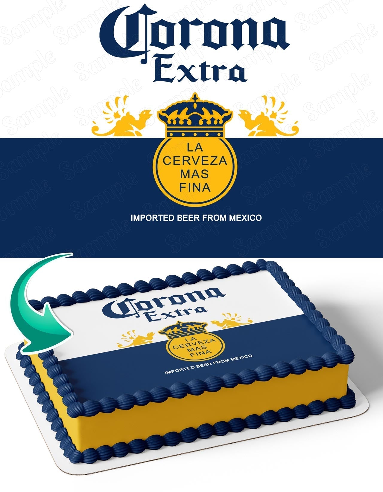 Corona Extra Label Edible Cake Topper