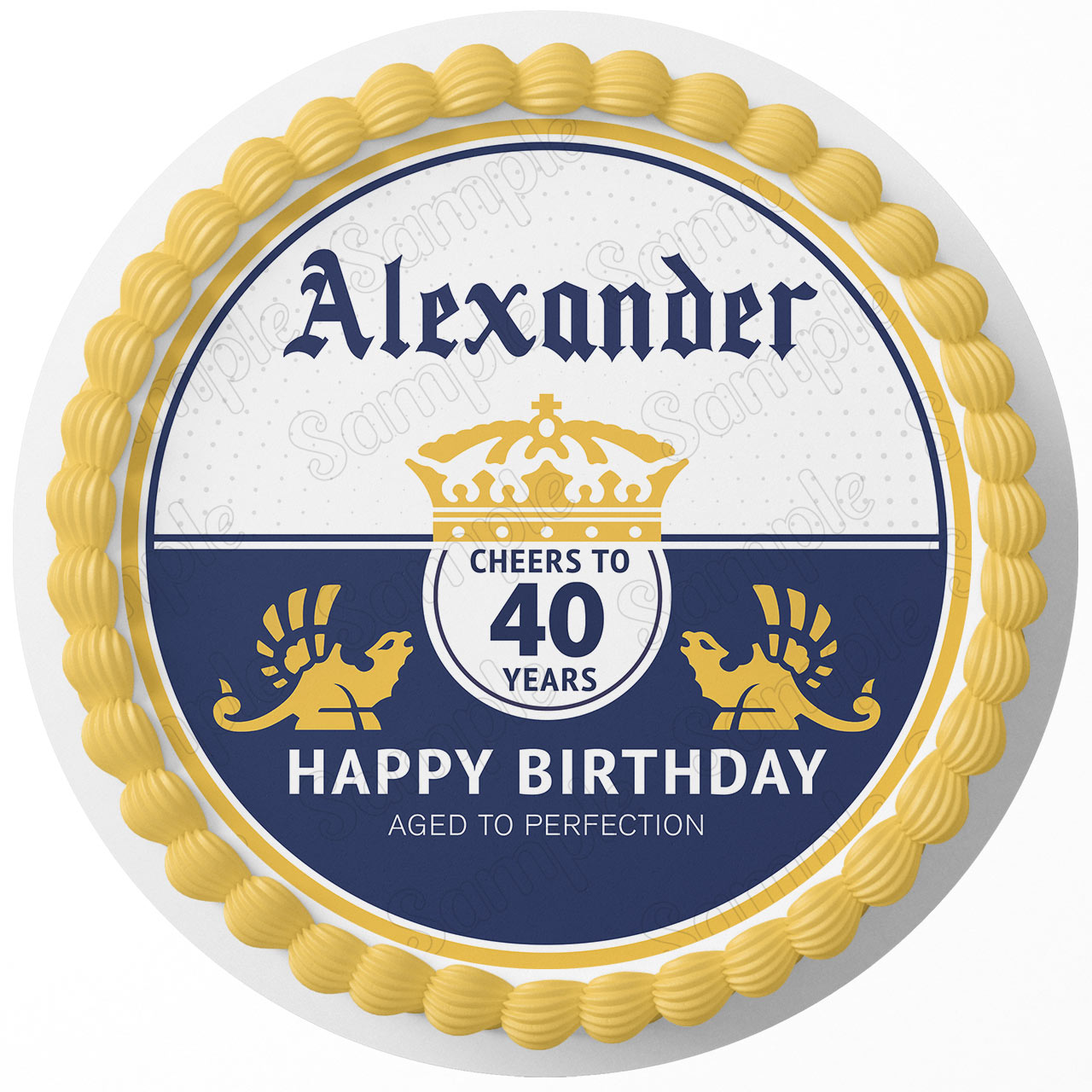 Beer Lovers Fan HRT Round – Icing Sheet Birthday - Personalized Edible Cake Topper | Custom Icing Sheet | Birthday Cake Decoration