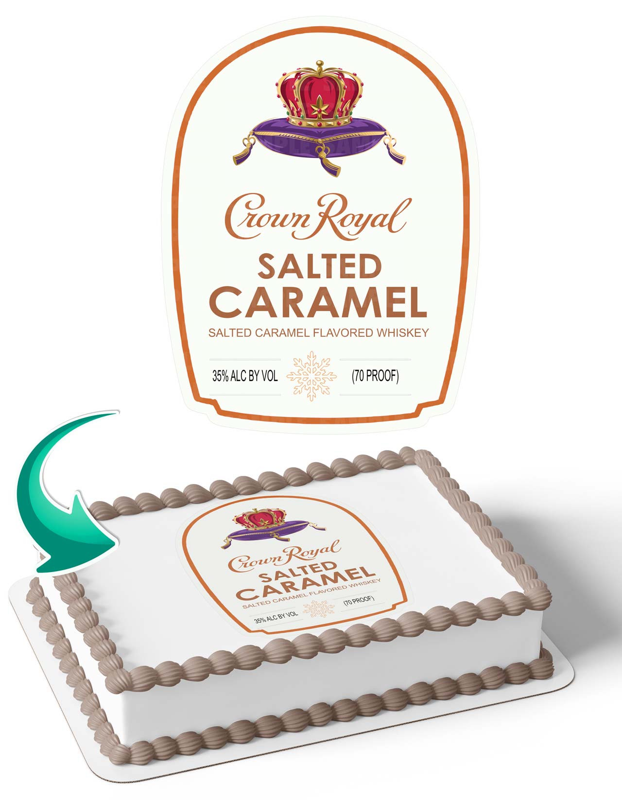 Crown Royal Salted Caramel Edible Cake Topper