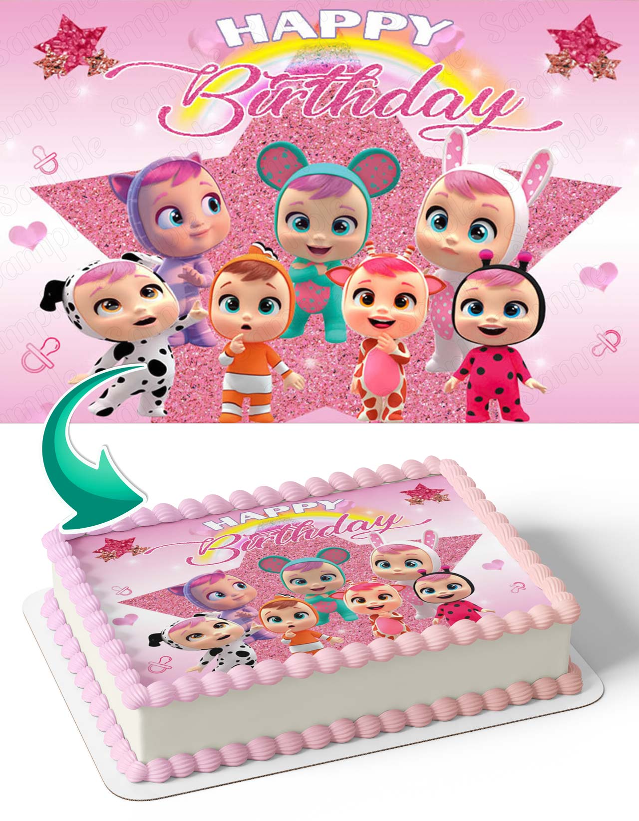 Cry Babies Magic Tears Edible Cake Topper