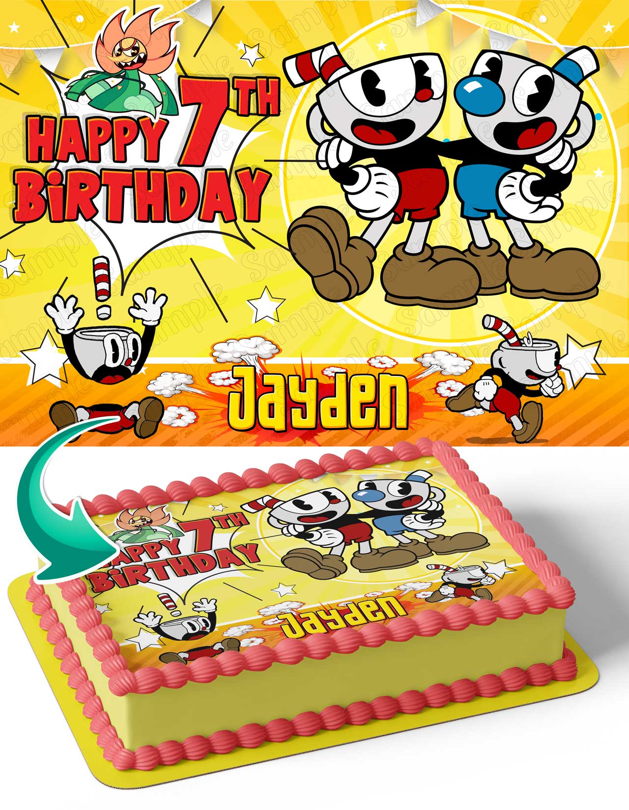 Cuphead CDG Edible Cake Topper