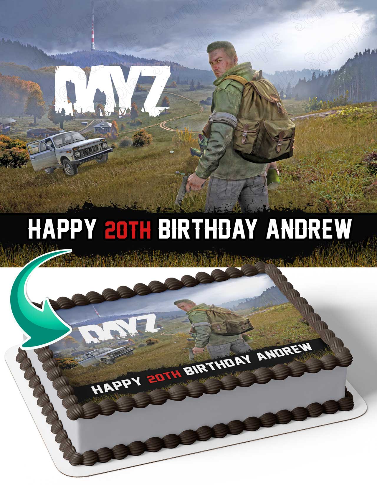 DayZ Edible Cake Topper