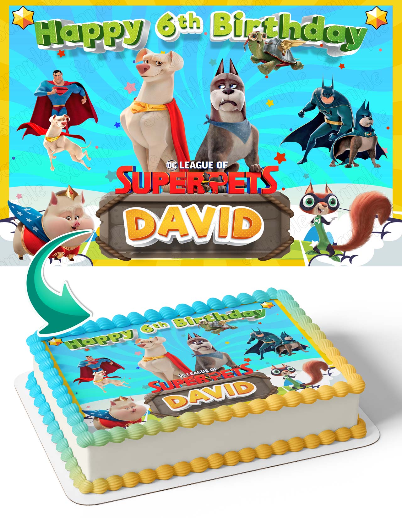DC League of SuperPets Edible Cake Topper