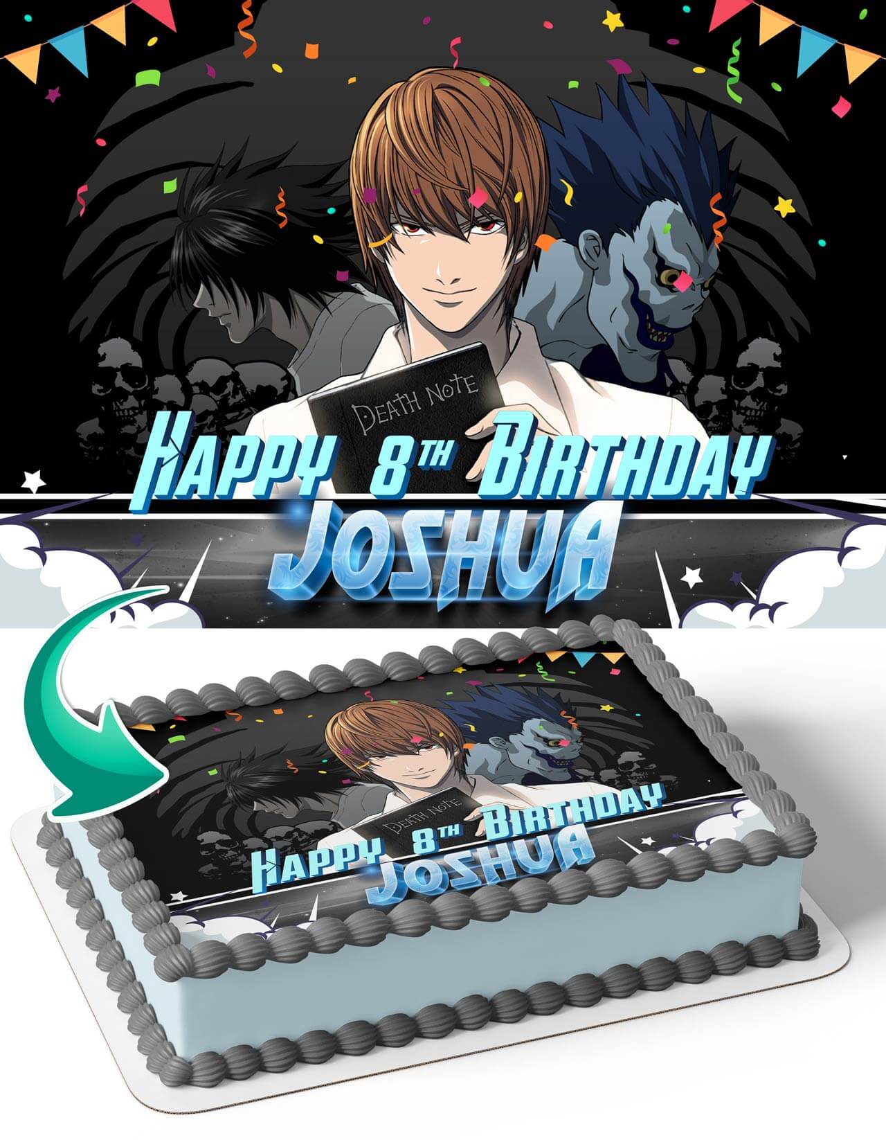 Death Note Anime DN Edible Cake Topper