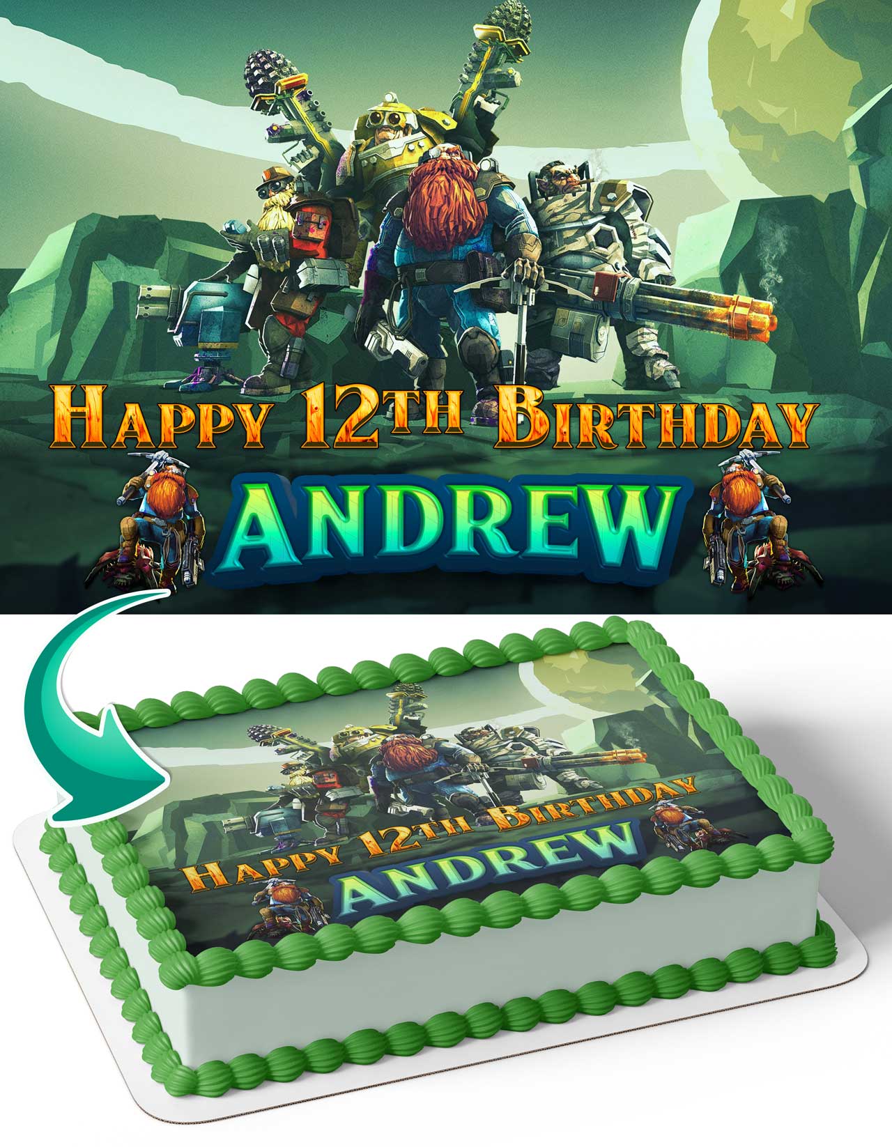 Deep Rock Galactic Edible Cake Topper
