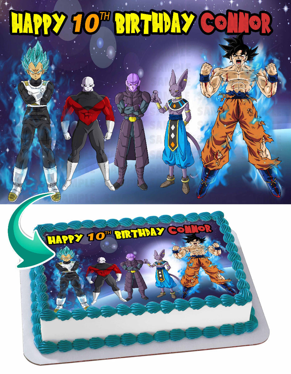 Dragon Figthers Super Goku Vegeta 2 Edible Cake Topper