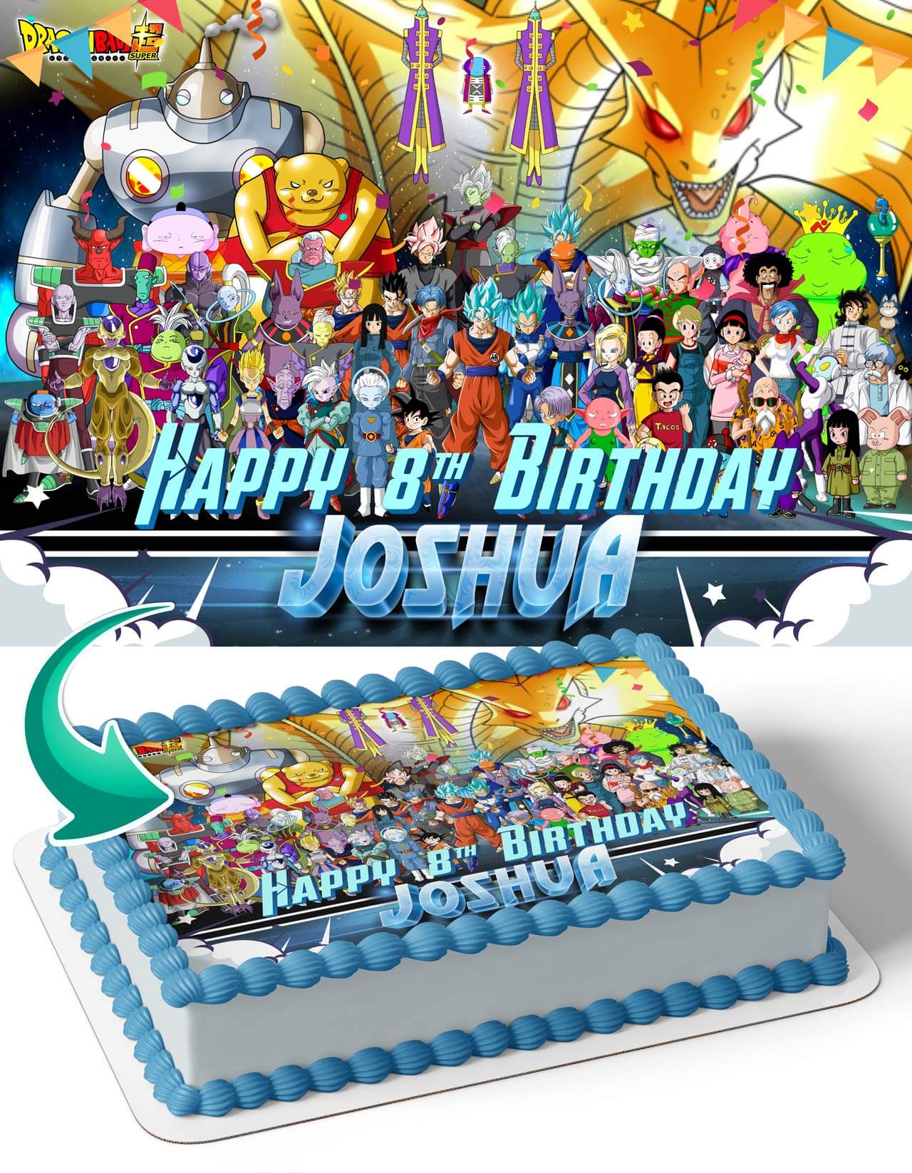 Dragon Figthers Super DG Edible Cake Topper