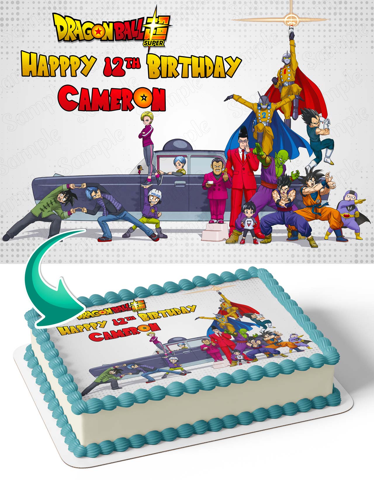 Dragon Figthers Super Hero Themed Edible Cake Topper