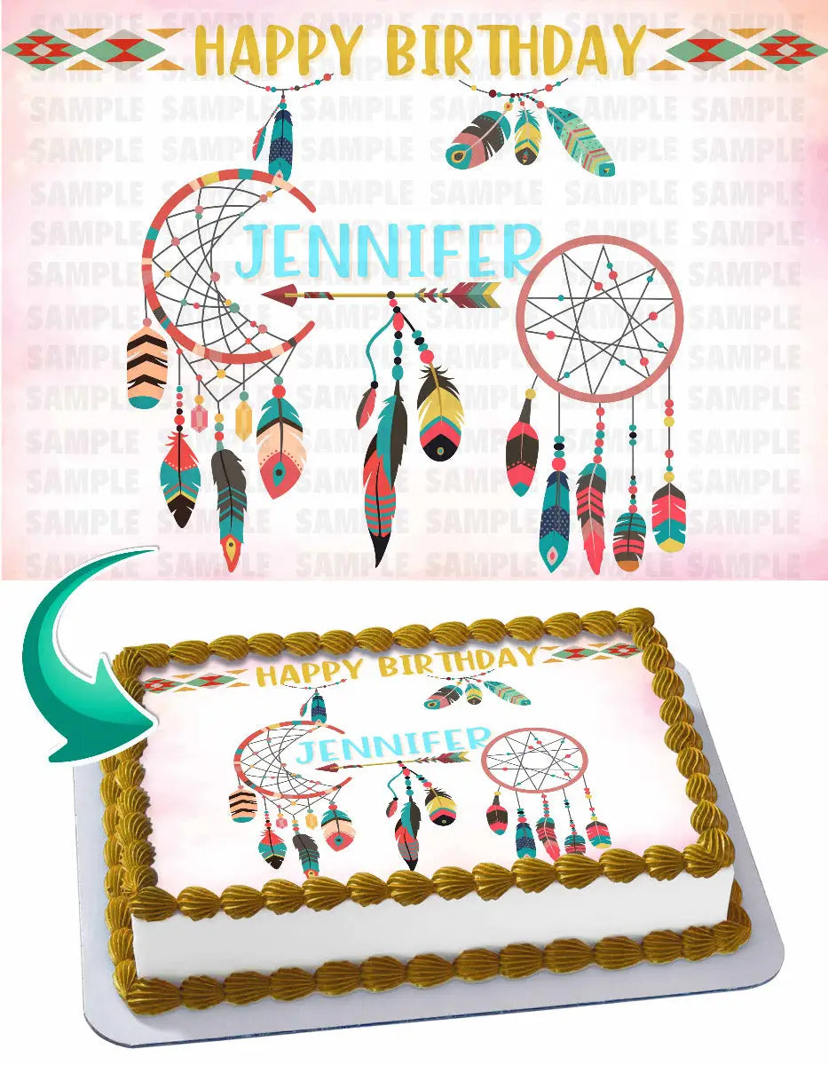 Dream Catcher Bojo Edible Cake Topper