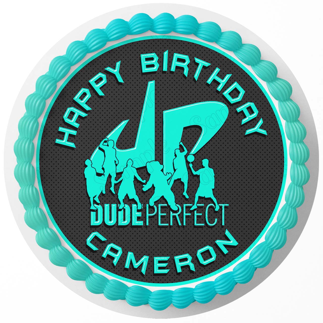 Dude Perfect Round – Icing Sheet Birthday - Personalized Edible Cake Topper | Custom Icing Sheet | Birthday Cake Decoration | Photo Cake Image