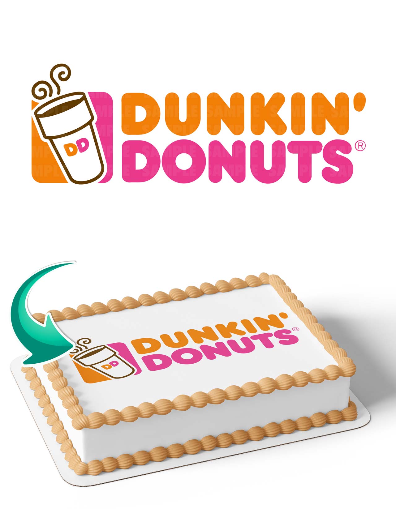Dunkin Donuts Edible Cake Topper