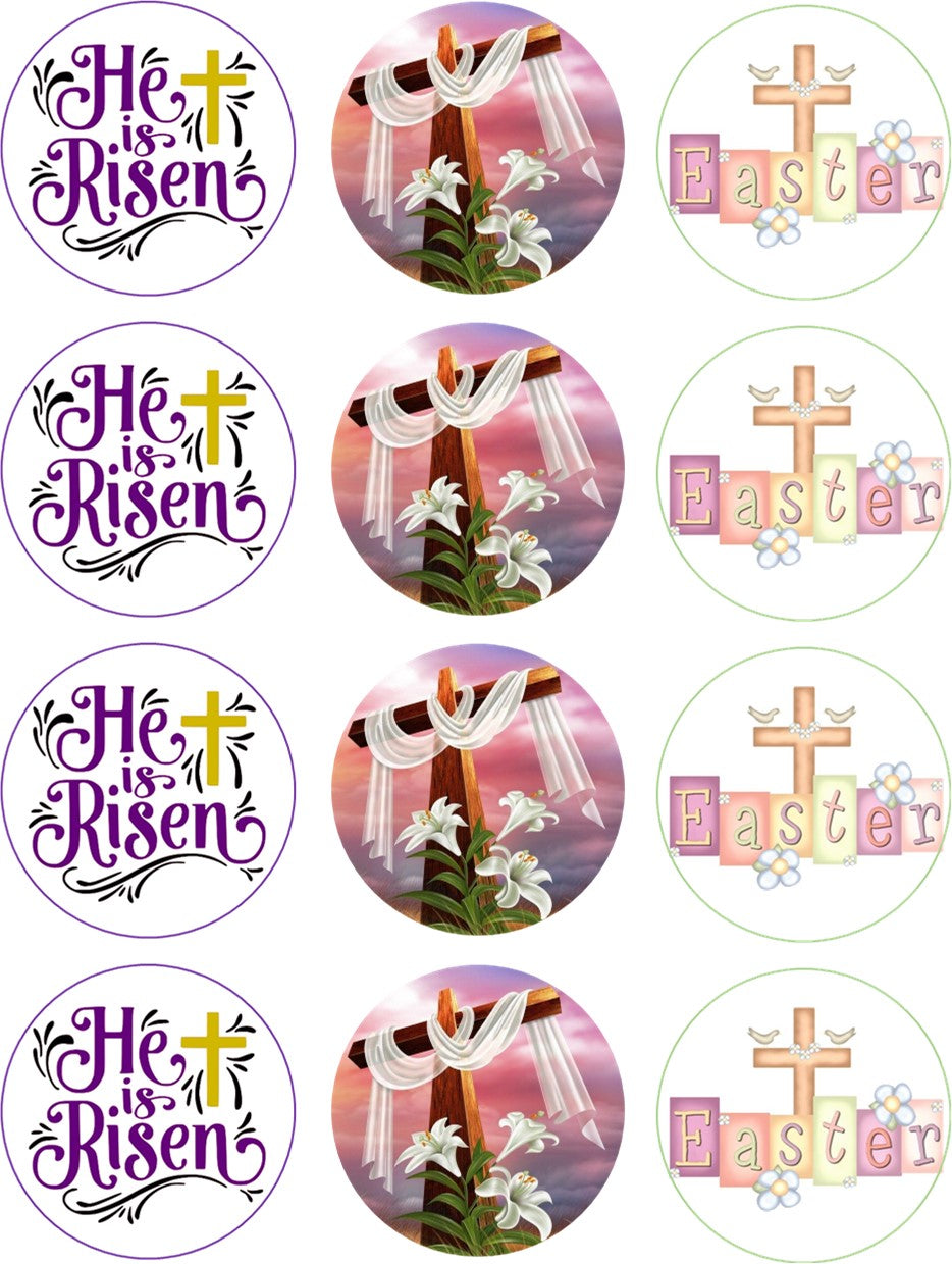 Easter Edible Cupcake Toppers – Round Icing Sheet Birthday Party - Edible Cake Topper | Icing Sheet | Birthday Cake Decoration