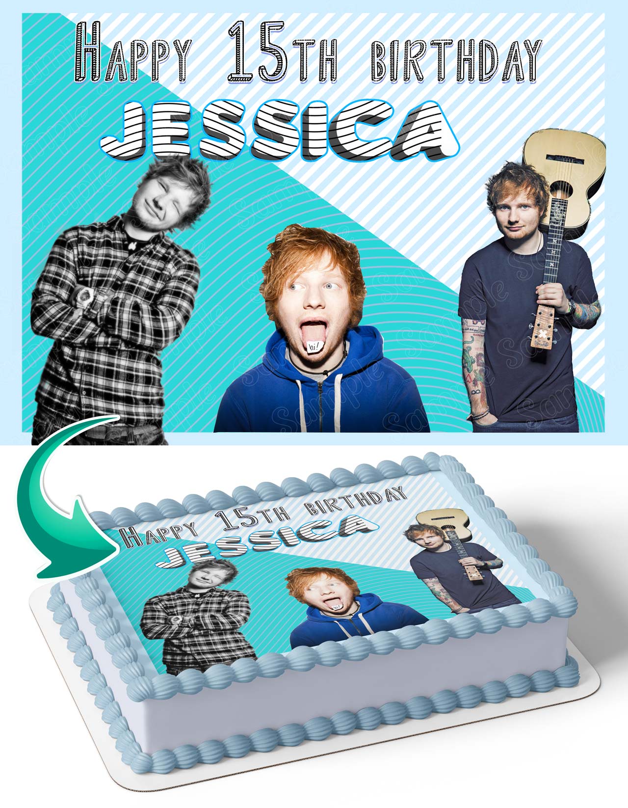 Ed Sherran Singer Edible Cake Topper