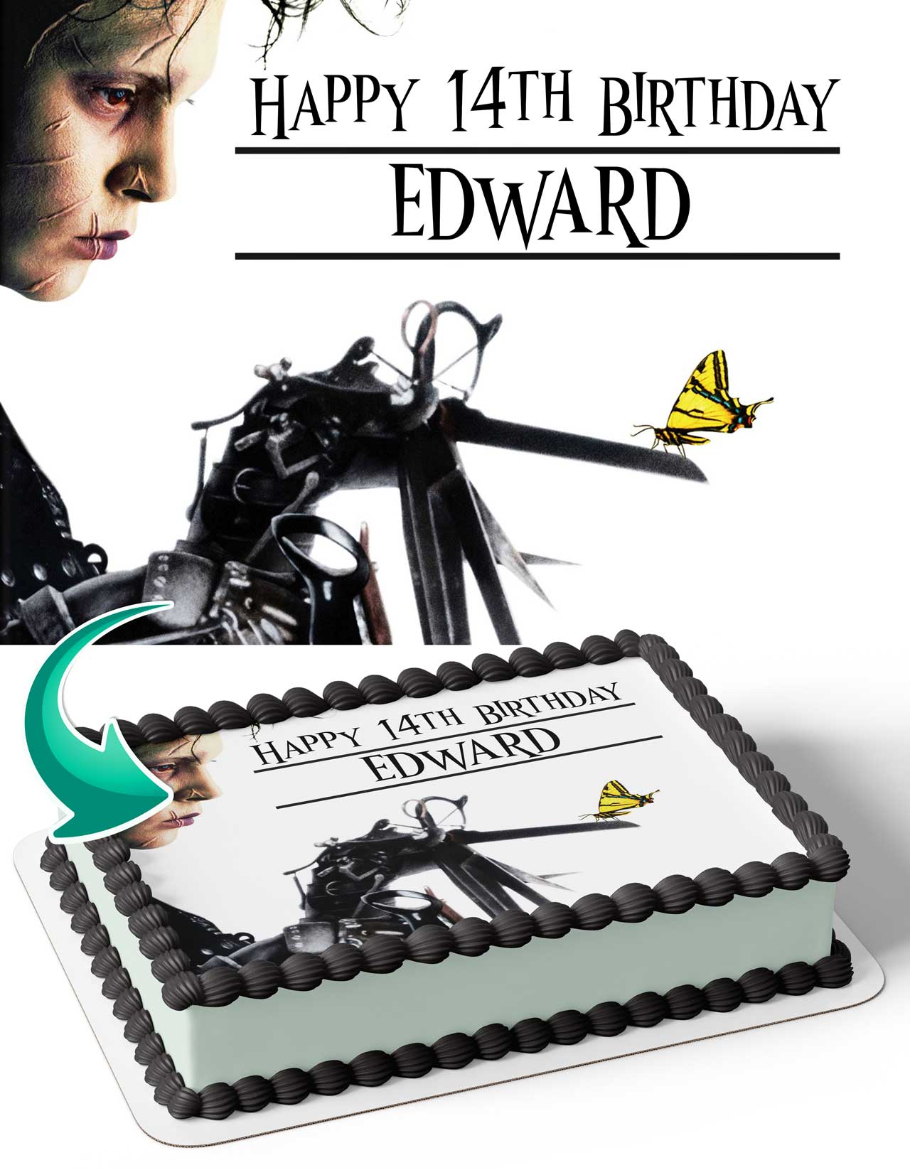 Edward Scissorhands Edible Cake Topper
