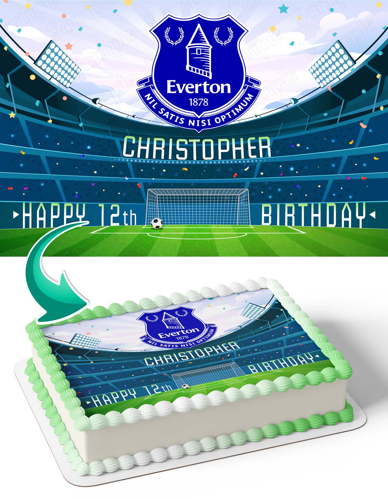 Everton FC Edible Cake Topper