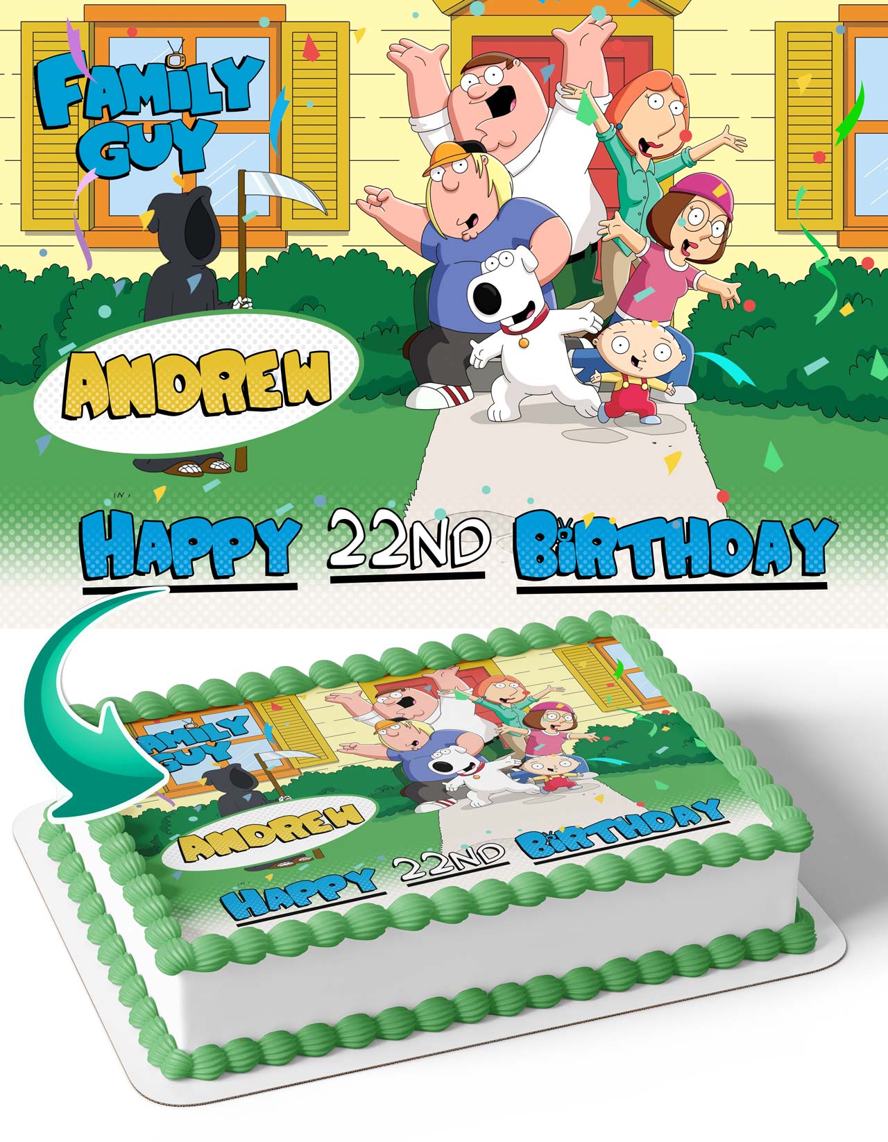 Family Guy Edible Cake Topper