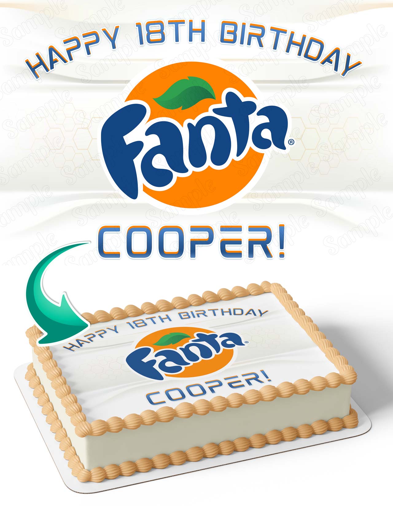 Fanta Orange Edible Cake Topper