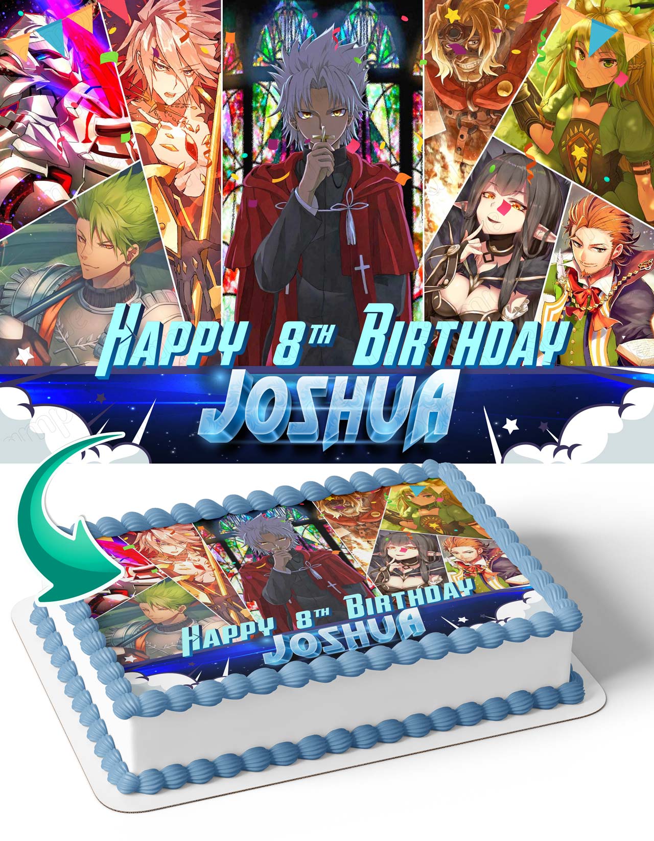 Fate Series Edible Cake Topper