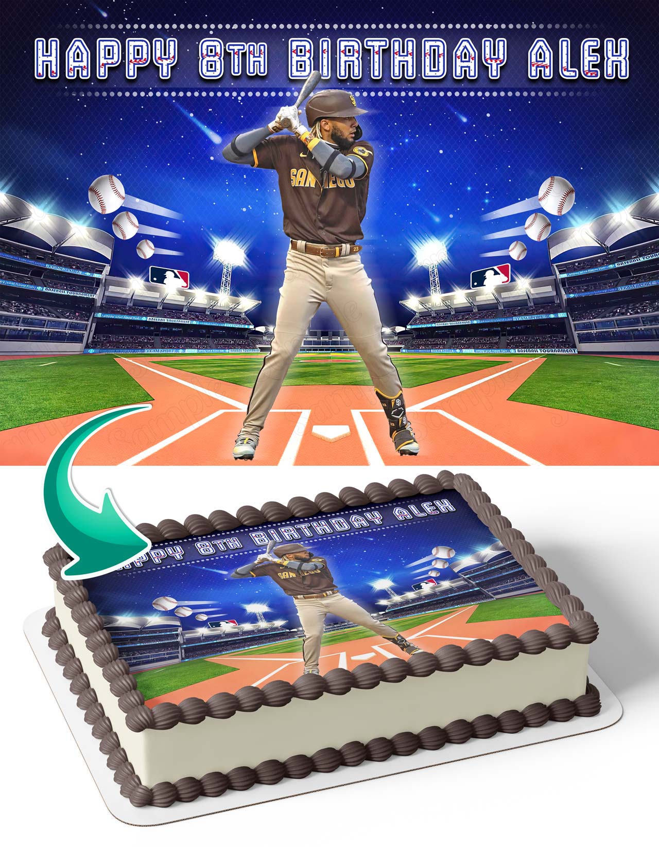 Fernando Tatis Jr San Diego Padres Edible Cake Topper